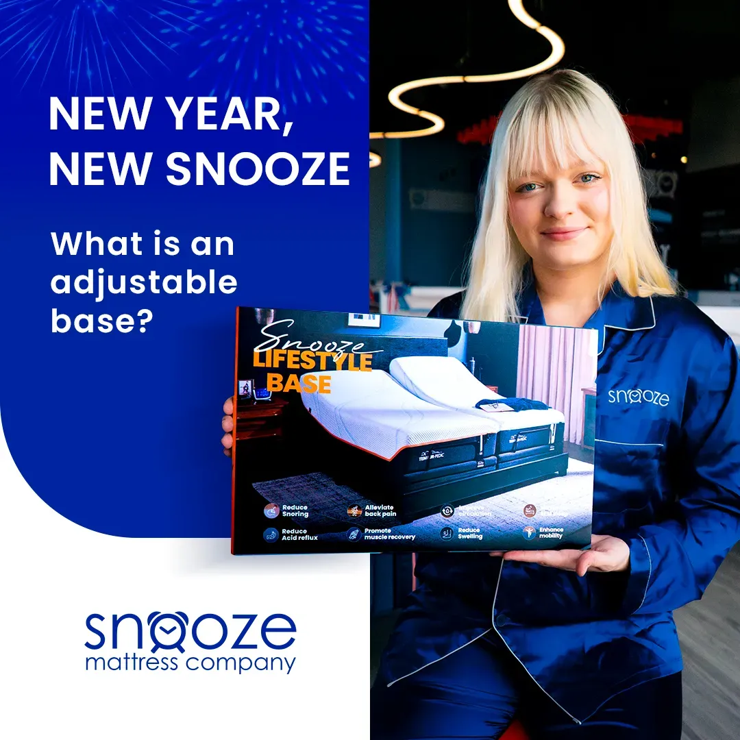 What is an adjustable base new year new snooze